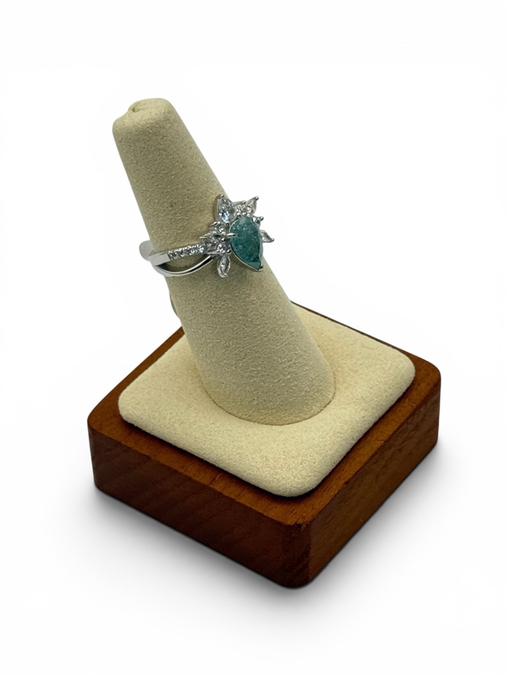 Bomb Party "The Sterling Club" LB Turquoise Ice Crystal .925 Solid‎ SS Size 6